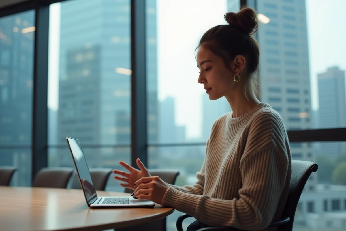 Femme utilisant une tablette lors d