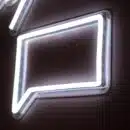 white neon light signage on wall