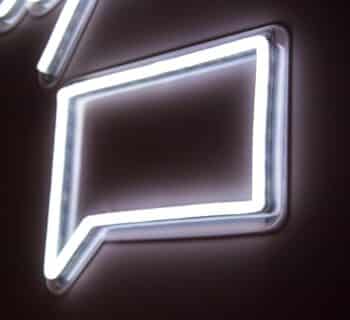 white neon light signage on wall