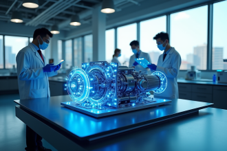 Prototype de moteur quantique dans un laboratoire moderne